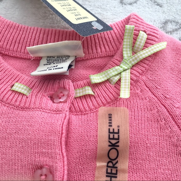 Baby Girls Fall Cherokee Pink Cardigan (12M) NWT - Picture 5 of 5